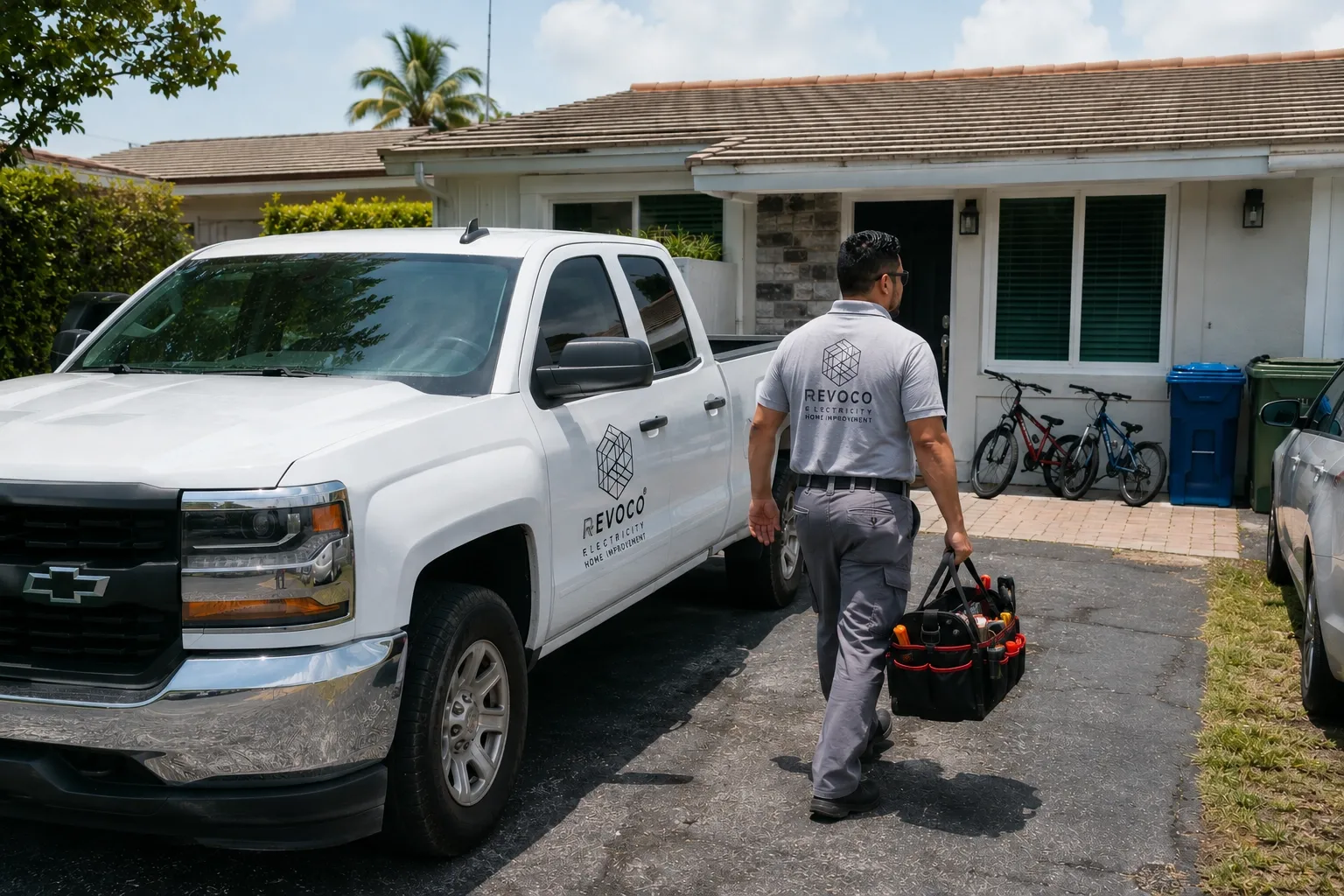 Neighborhood electrical service coverage in Davie