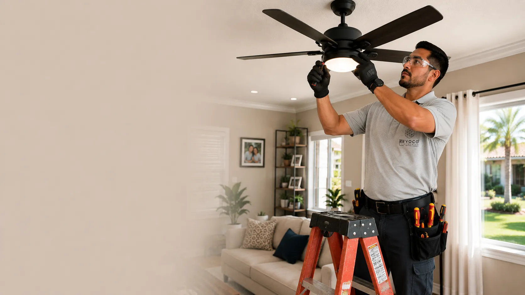 Professional ceiling fan installation service