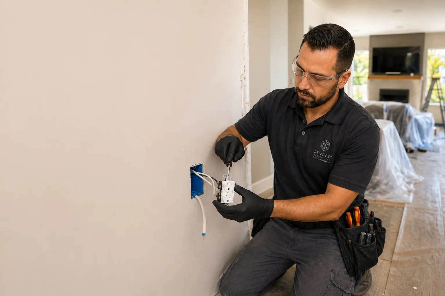Professional outlet and switch installation service