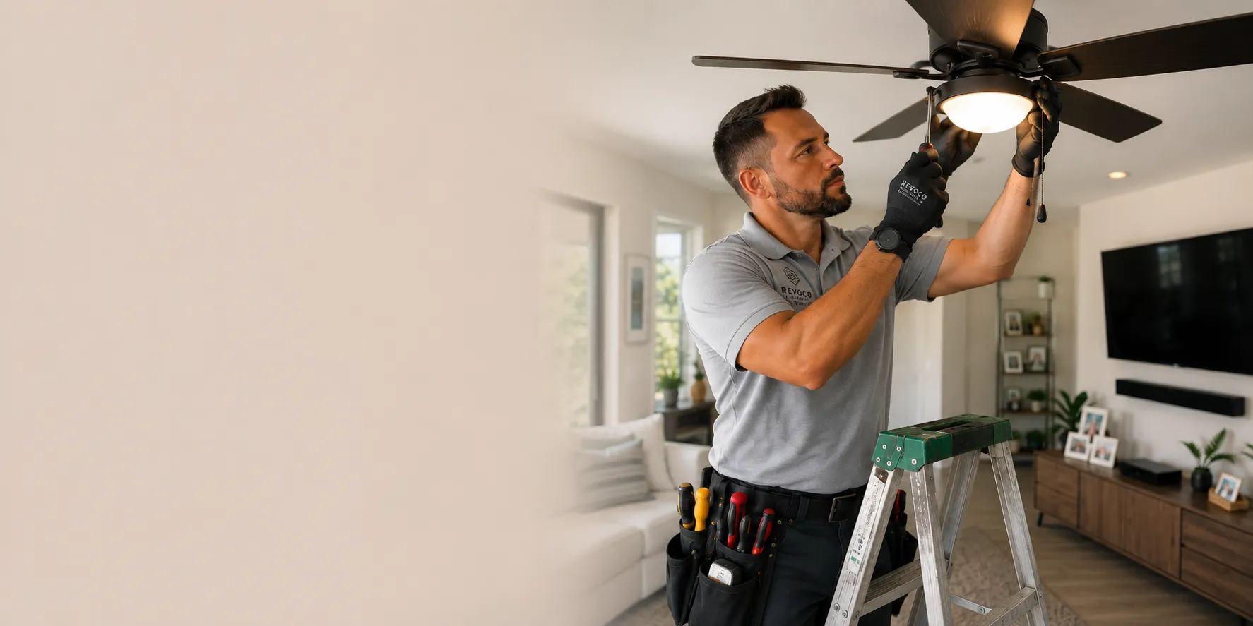 Professional ceiling fan installation service