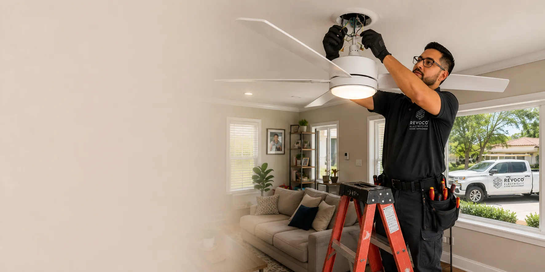 Professional ceiling fan installation service