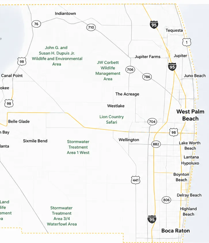 Palm Beach County map image
