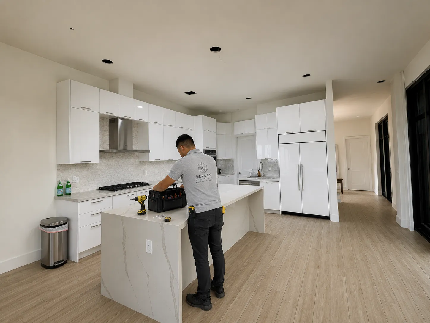 Recessed Lighting before project 6