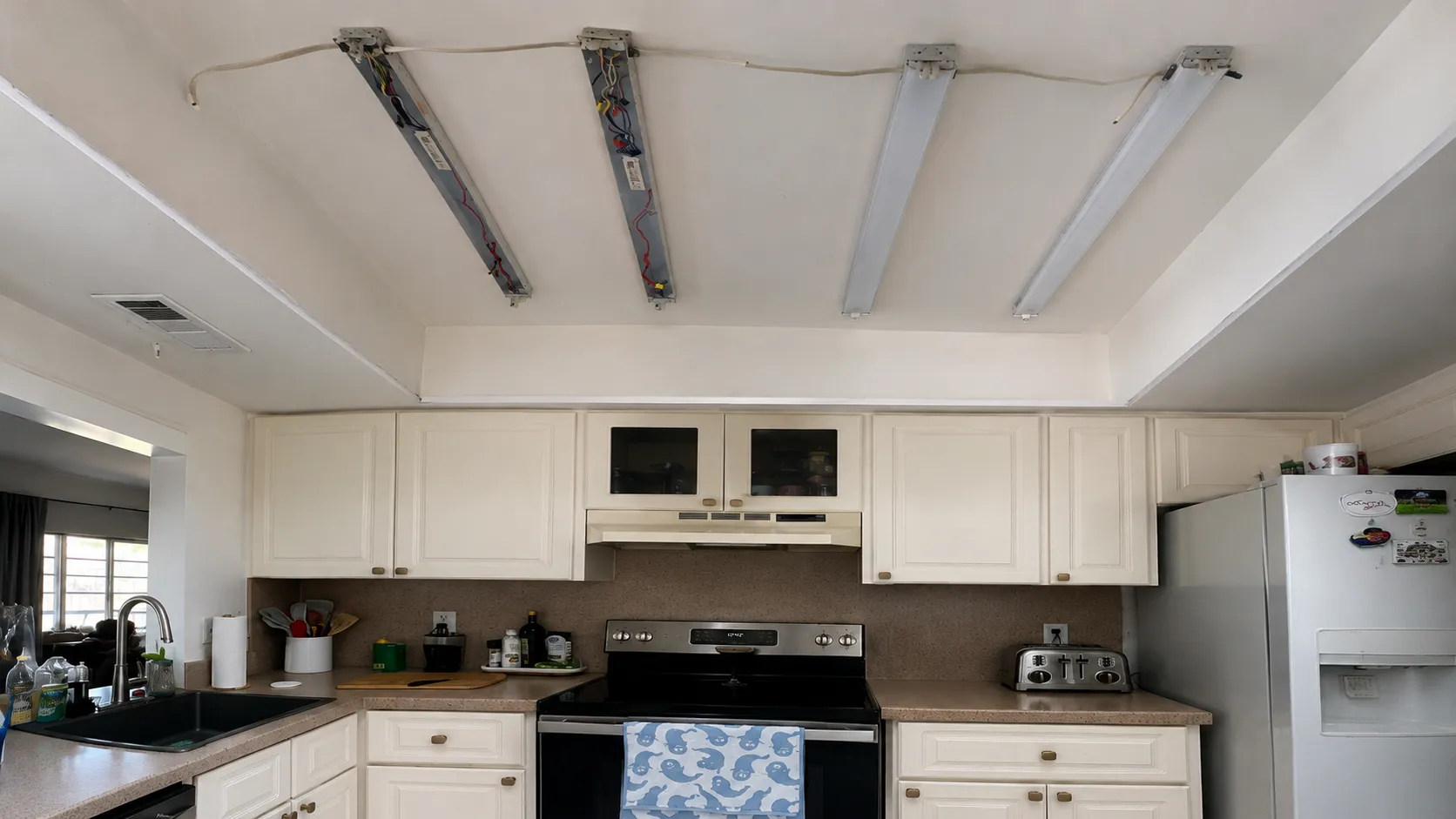 Recessed Lighting before project 7